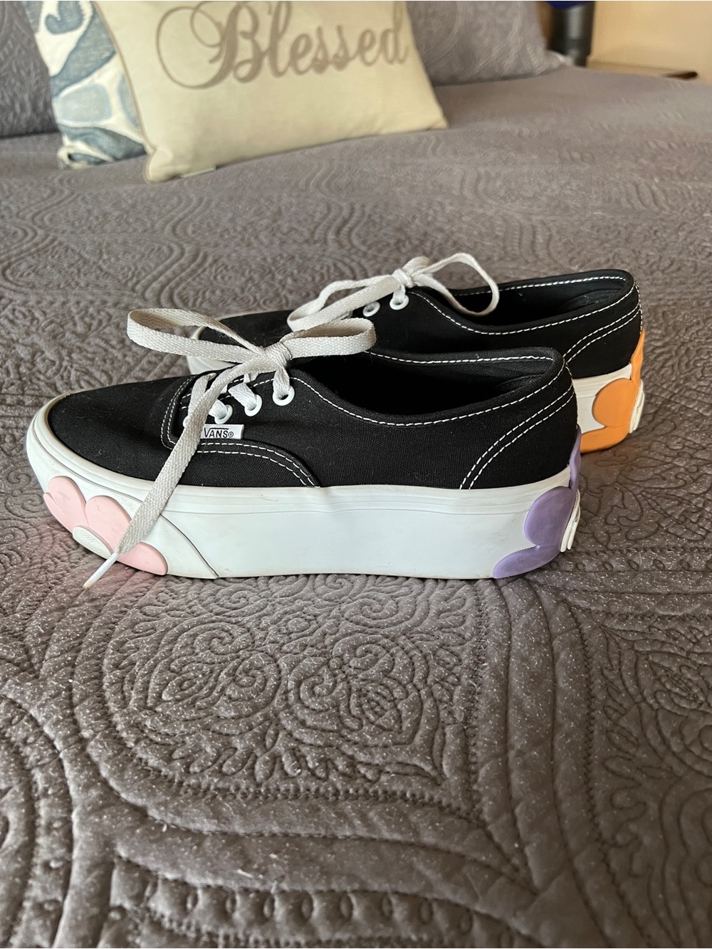 Vans Authentic Stackform Oversized Florals Skate Sneaker - Sz 7 - Picture 2 of 10